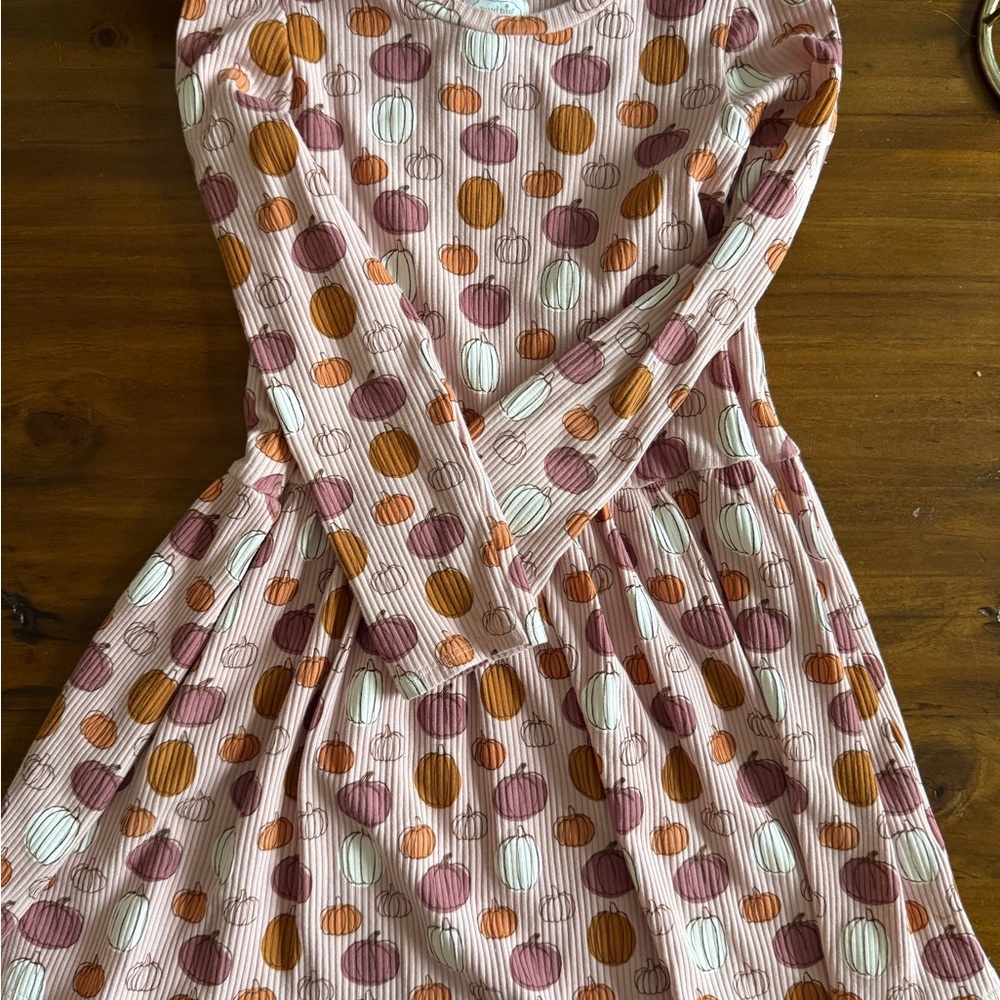 Mud Pie Pink and Orange Polka Dot Kids Dress